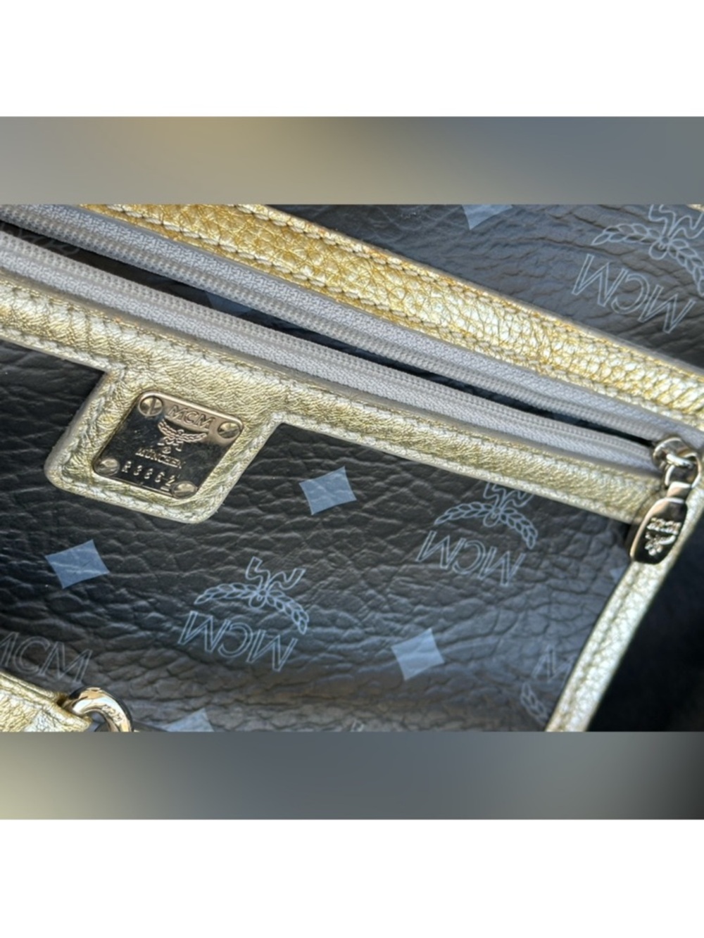 MCM Princess Lion Shopper Monogram Tote - Picture 13 of 14